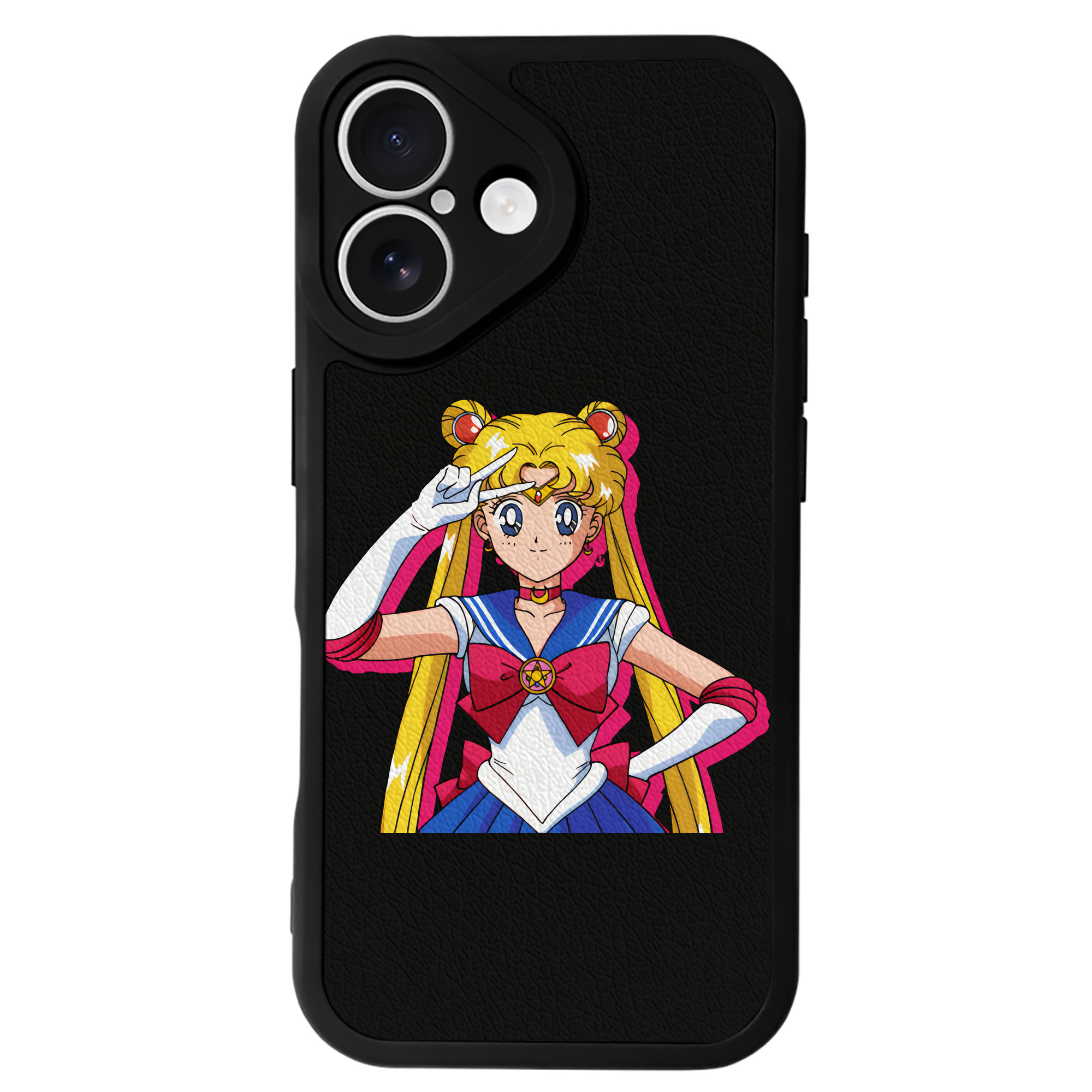 （画像用） 美少女戦士セーラームーン 月野 うさぎ つきの うさぎ Sailor Moon Tsukino Usagi 【iPhone 16シリーズ対応】シリコンスマホケース（レザー調） 材質：シリコン